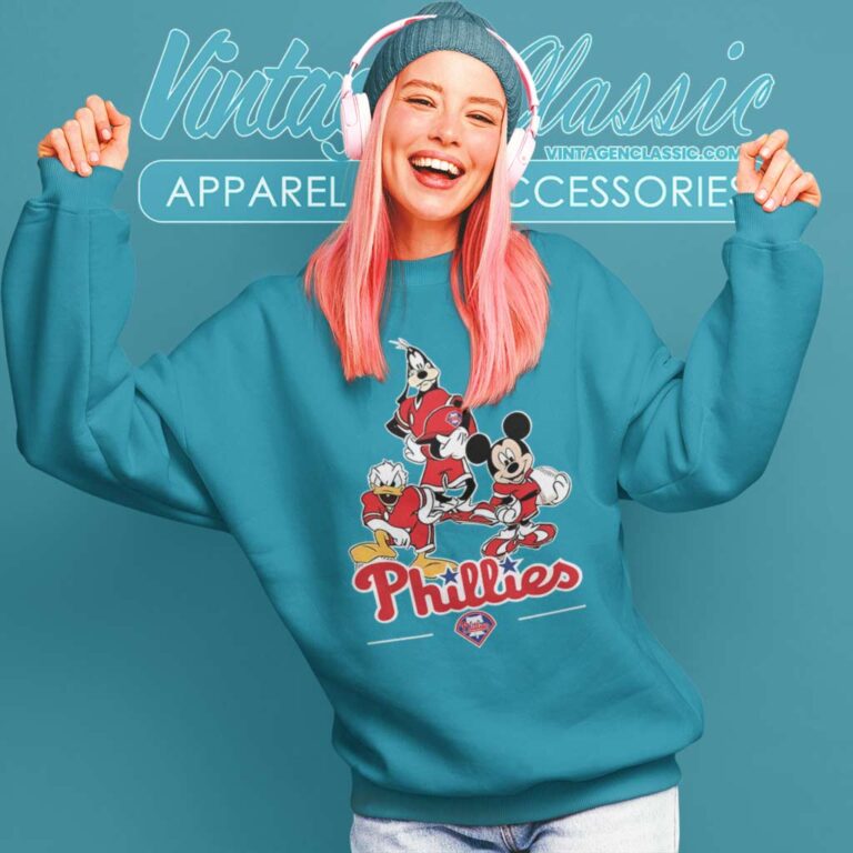Philadelphia Phillies Mickey Donald Goofy Sweatshirt Philadelphia Phillies Mickey Donald Goofy Sweatshirt