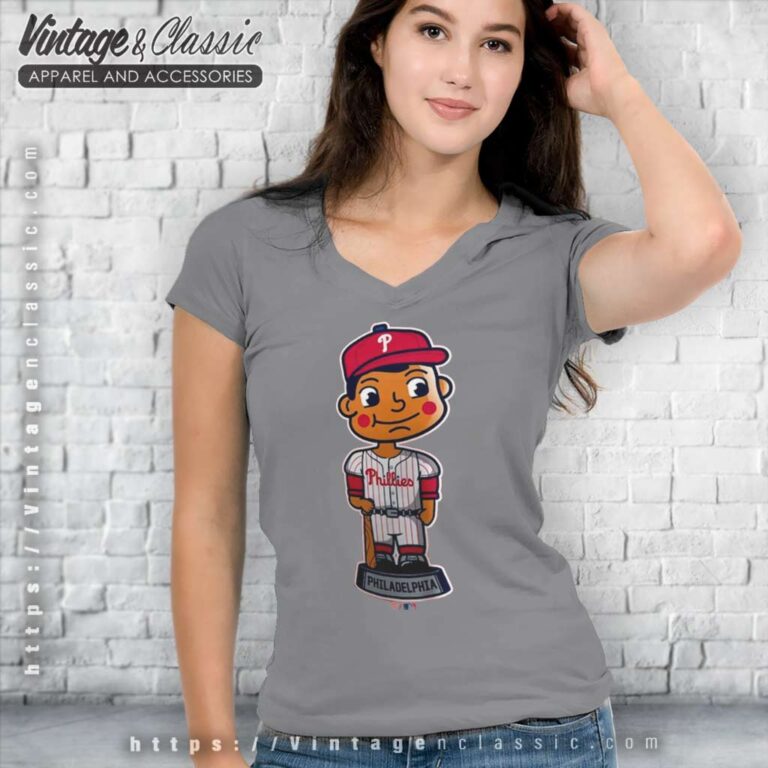 Philadelphia Phillies Pop Fly V Neck TShirt Philadelphia Phillies Pop Fly V Neck TShirt