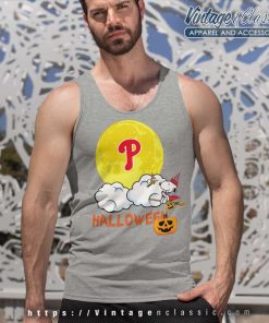 Philadelphia Phillies Snoopy Halloween Tank Top Racerback