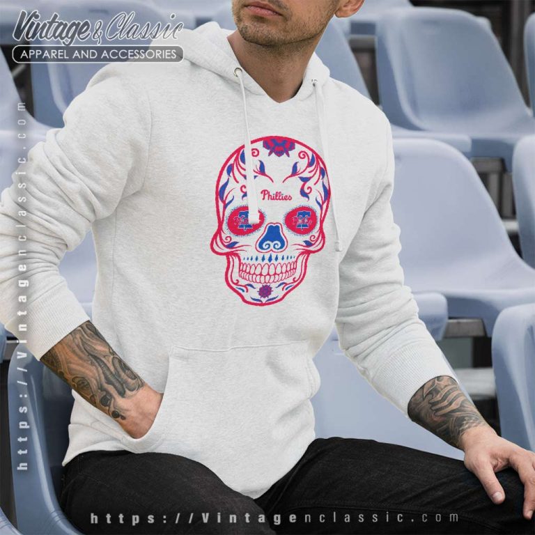 Philadelphia Phillies Sugar Skull Hoodie Philadelphia Phillies Sugar Skull Hoodie