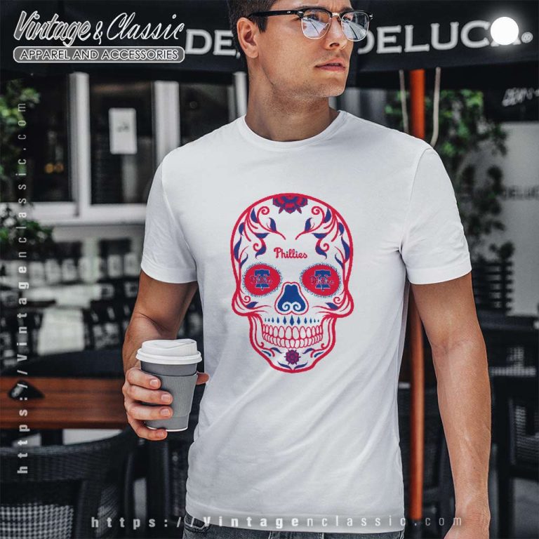 Philadelphia Phillies Sugar Skull T Shirt Philadelphia Phillies Sugar Skull T Shirt