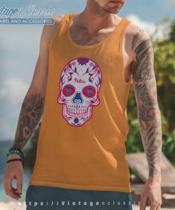 Philadelphia Phillies Sugar Skull Tank Top Racerback