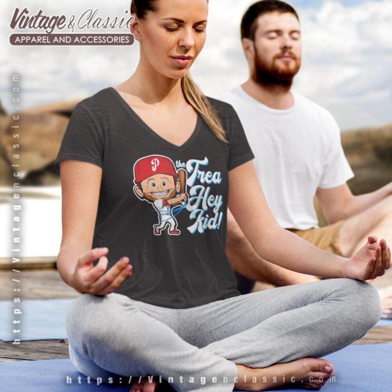Philadelphia Phillies The Trea Hey Kid V Neck TShirt Philadelphia Phillies The Trea Hey Kid V Neck TShirt
