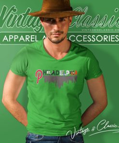 Philadelphia Shirt Sports Teams Football Basketball Phillies Flyers Eagles V Neck TShirt