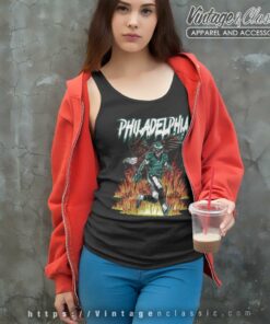 Philadelphia Skeleton Shirt Eagles Halloween Tank Top Racerback