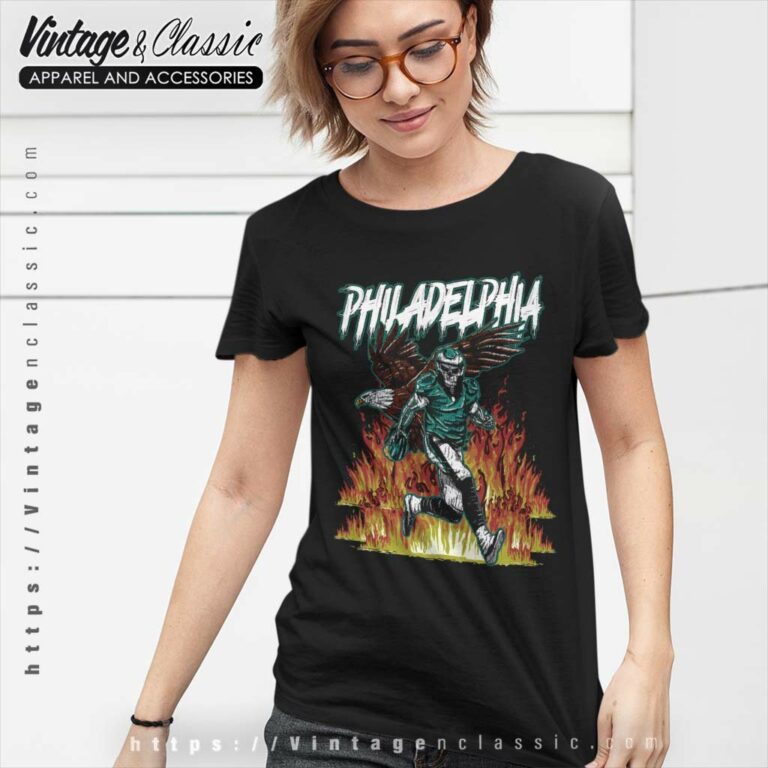 Philadelphia Skeleton Shirt Eagles Halloween Women TShirt Philadelphia Skeleton Shirt Eagles Halloween Women TShirt