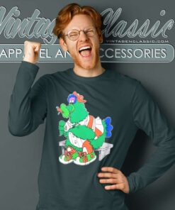 Phillie Phanatic Philadelphia Phillies Mascot Long Sleeve Tee