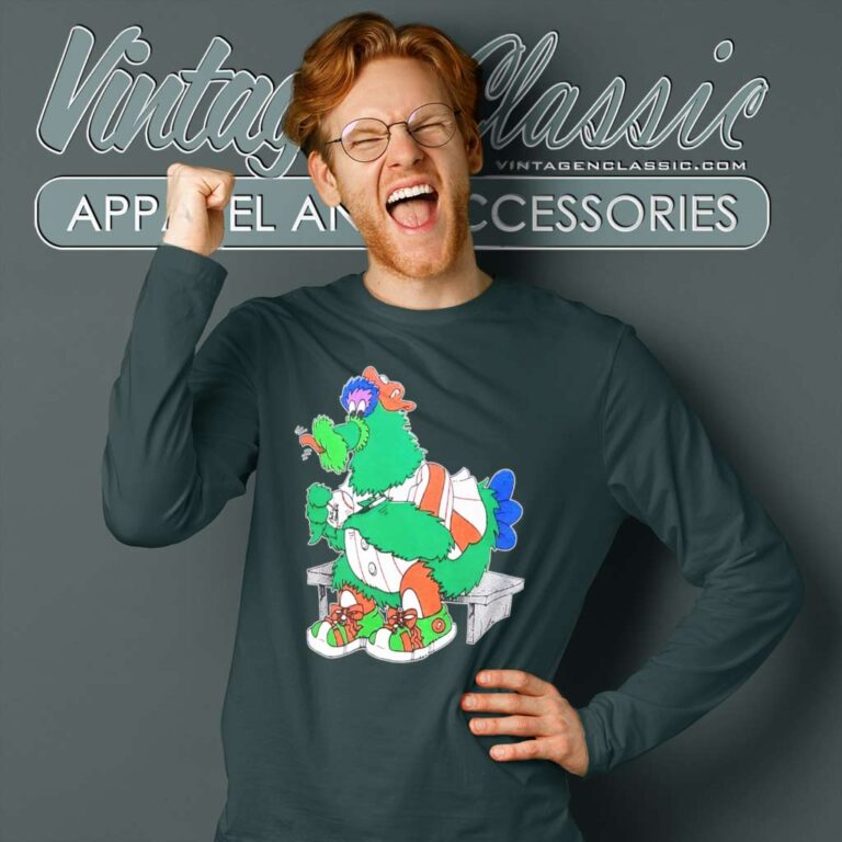 Phillie Phanatic Philadelphia Phillies Mascot Long Sleeve Tee Phillie Phanatic Philadelphia Phillies Mascot Long Sleeve Tee