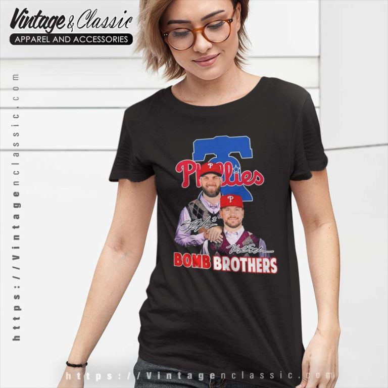 Phillies Bomb Brothers Signature Women TShirt Phillies Bomb Brothers Signature Women TShirt