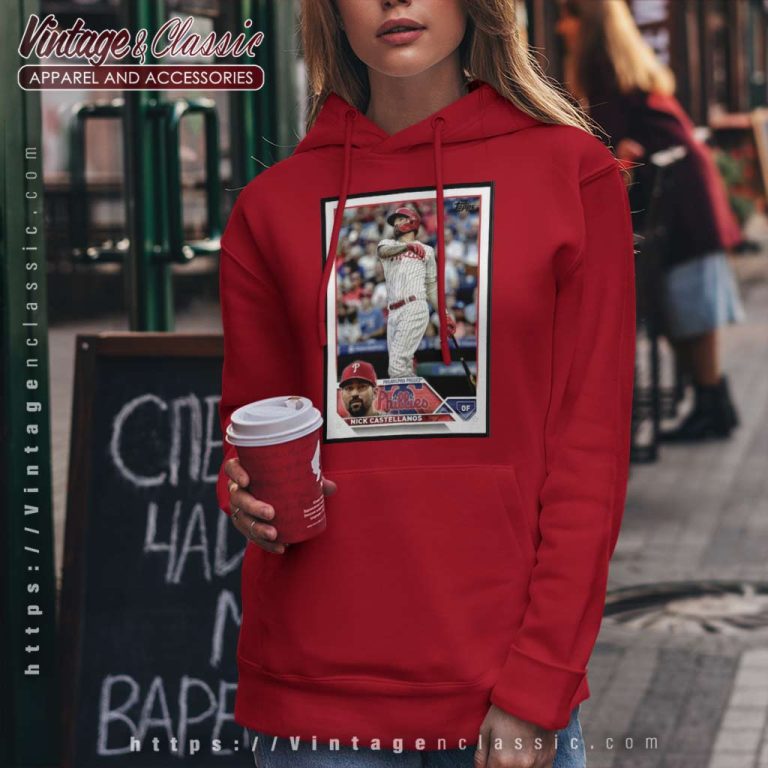 Phillies Nick Castellanos 2023 Topps Series Hoodie Phillies Nick Castellanos 2023 Topps Series Hoodie