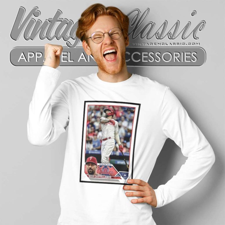 Phillies Nick Castellanos 2023 Topps Series Long Sleeve Tee Phillies Nick Castellanos 2023 Topps Series Long Sleeve Tee