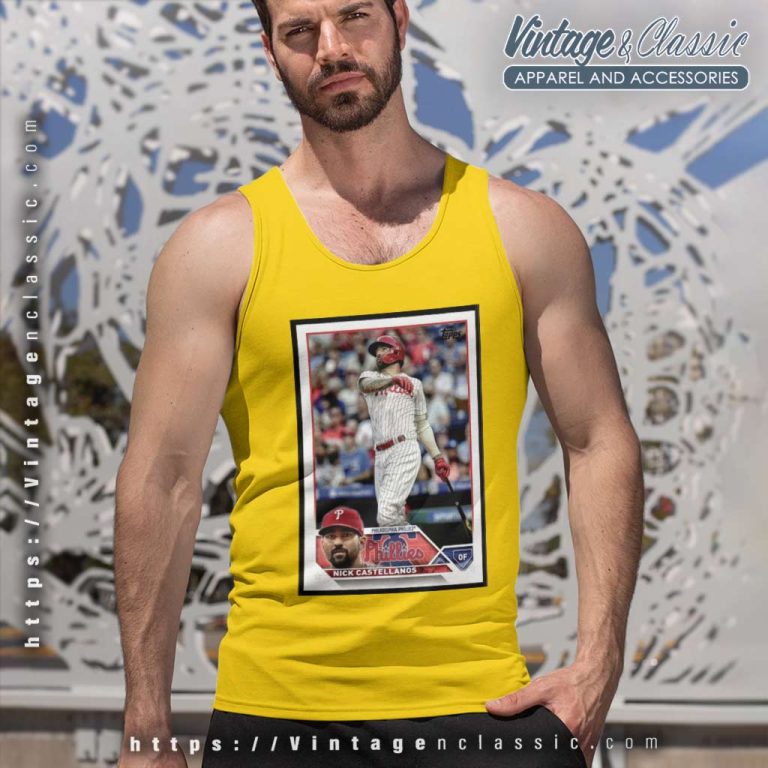 Phillies Nick Castellanos 2023 Topps Series Tank Top Racerback Phillies Nick Castellanos 2023 Topps Series Tank Top Racerback