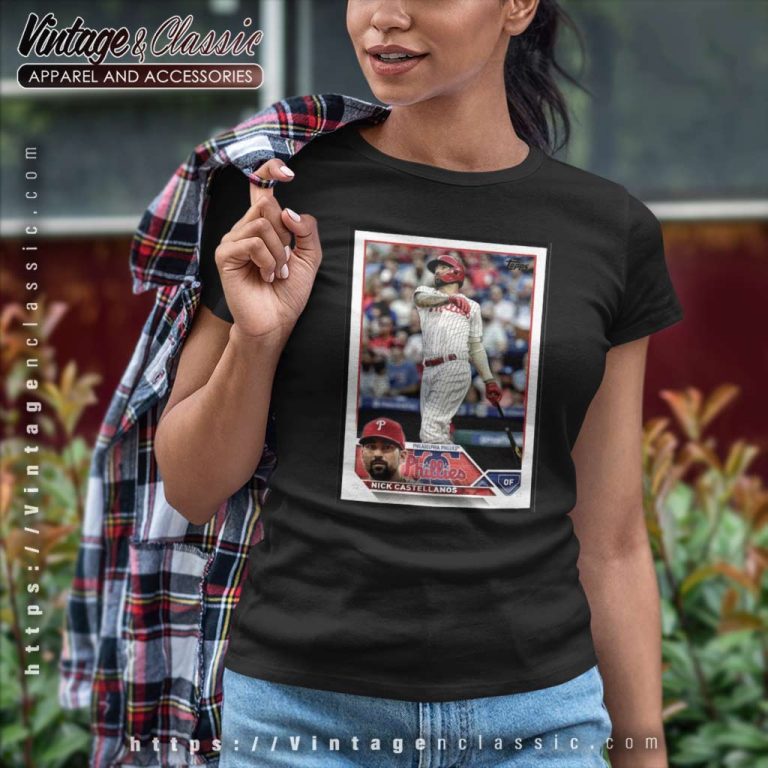 Phillies Nick Castellanos 2023 Topps Series Women TShirt Phillies Nick Castellanos 2023 Topps Series Women TShirt