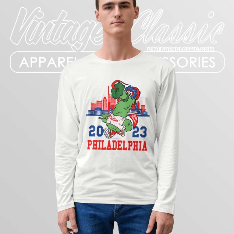 Phillies Phanatic Red October 2023 Long Sleeve Tee Phillies Phanatic Red October 2023 Long Sleeve Tee
