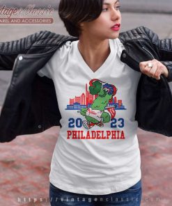 Phillies Phanatic Red October 2023 V Neck TShirt