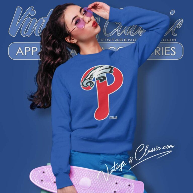 Phillies Philadelphia Eagles Italia Logo Sweatshirt Phillies Philadelphia Eagles Italia Logo Sweatshirt