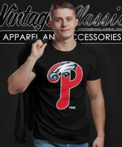 Phillies Philadelphia Eagles Italia Logo T Shirt