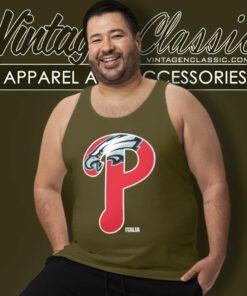 Phillies Philadelphia Eagles Italia Logo Tank Top Racerback