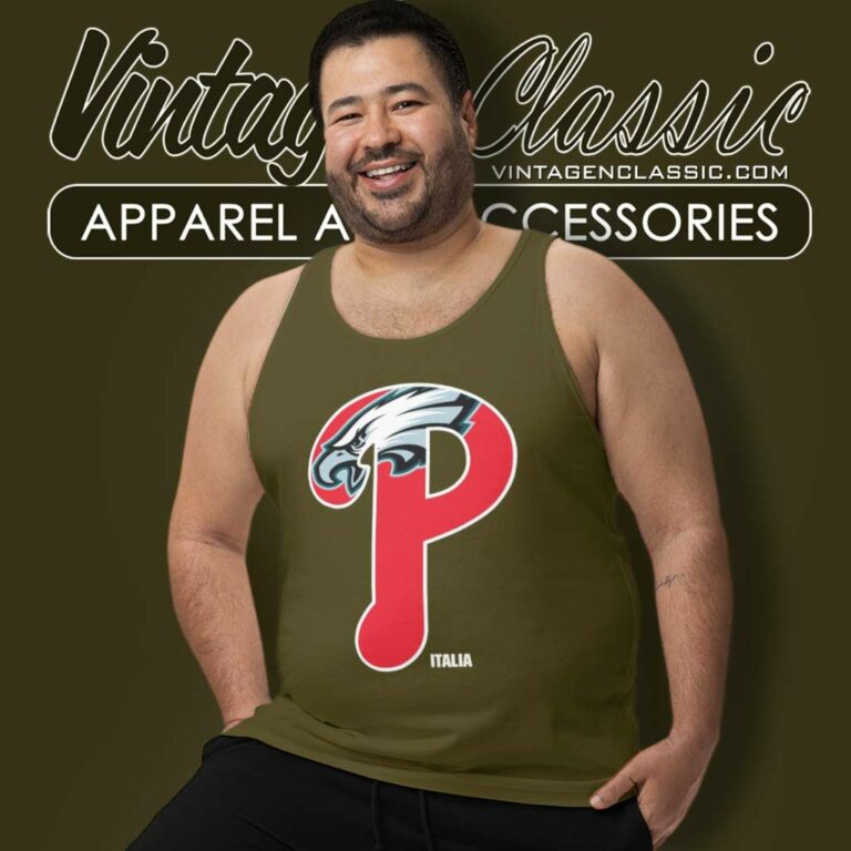 Phillies Philadelphia Eagles Italia Logo Tank Top Racerback Phillies Philadelphia Eagles Italia Logo Tank Top Racerback