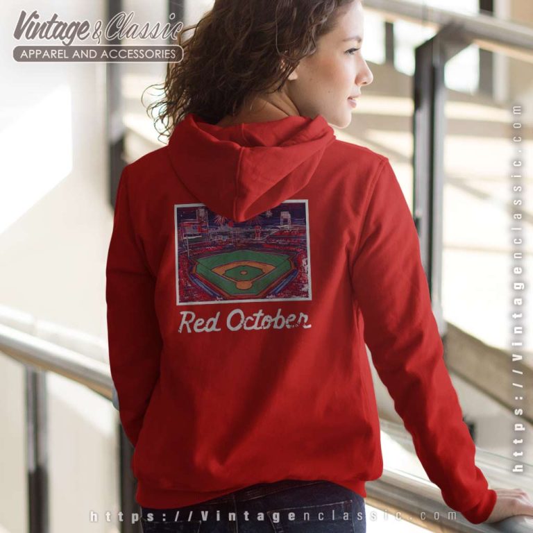 Phillies Red October 2023 back women Hoodie Phillies Red October 2023 back women Hoodie