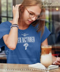 Phillies Red October Postseason 2023 Women TShirt