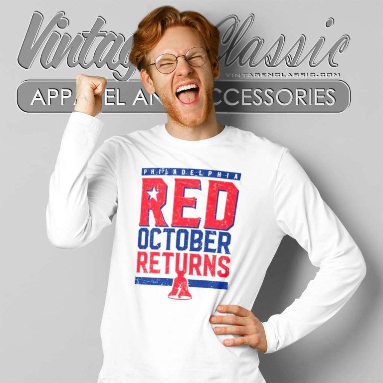 Phillies Red October Returns Long Sleeve Tee Phillies Red October Returns Long Sleeve Tee