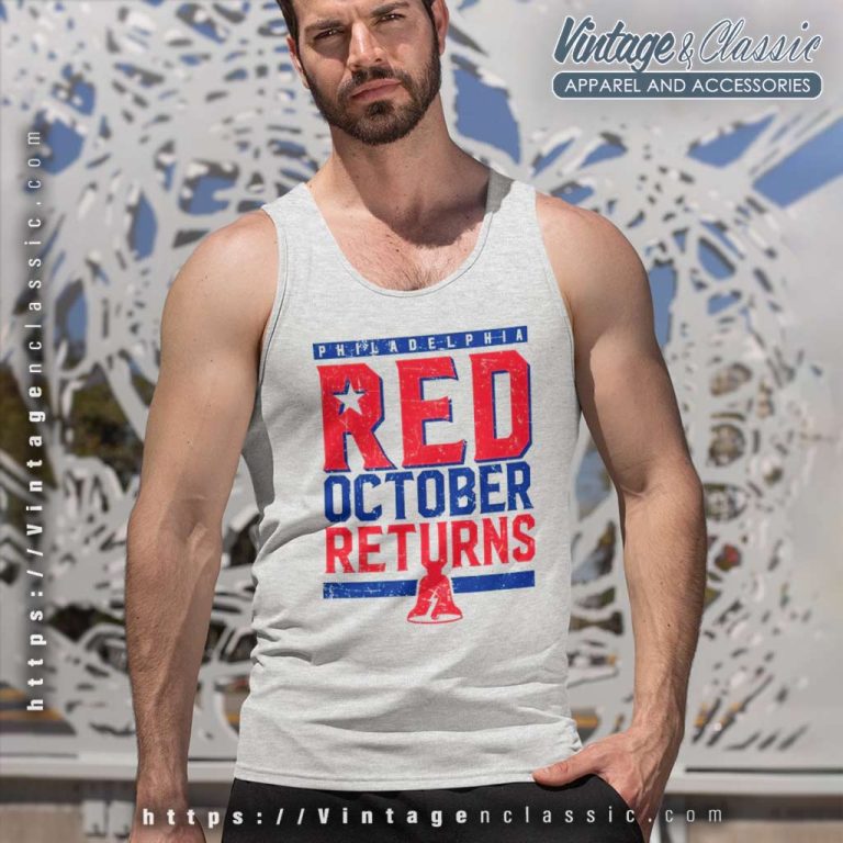 Phillies Red October Returns Tank Top Racerback Phillies Red October Returns Tank Top Racerback