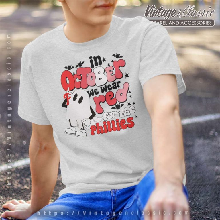 Phillies Red October Shirt Boo Ghost We Wear Red T Shirt Phillies Red October Shirt Boo Ghost We Wear Red T Shirt