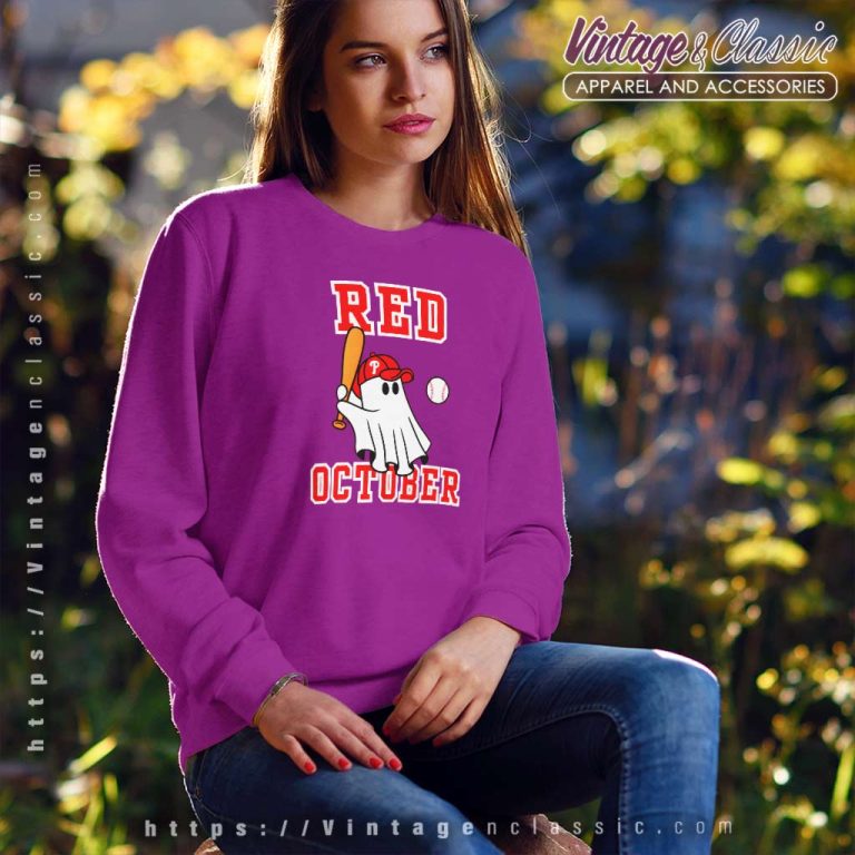 Phillies Red October Shirt Boo Halloween Sweatshirt Phillies Red October Shirt Boo Halloween Sweatshirt