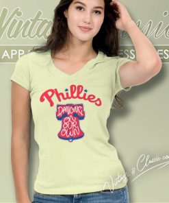 Phillies Red October Shirt Dancing On My Own V Neck TShirt