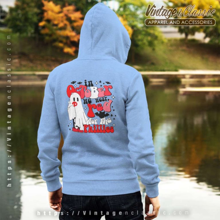 Phillies Take October Shirt We Wear Red Boo Ghost back mens Hoodie Phillies Take October Shirt We Wear Red Boo Ghost back mens Hoodie