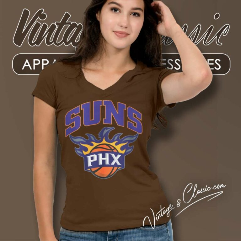 Phoenix Suns Basketball Logo V Neck TShirt Phoenix Suns Basketball Logo V Neck TShirt