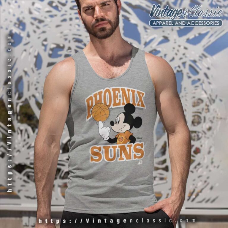 Phoenix Suns Disney Mickey Team Spirit Tank Top Racerback Phoenix Suns Disney Mickey Team Spirit Tank Top Racerback