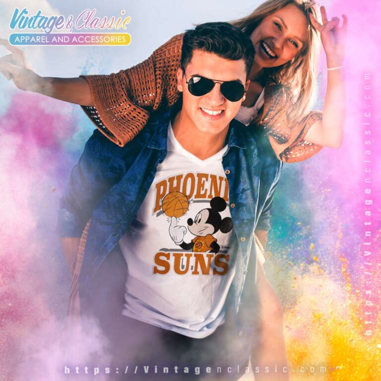 Phoenix Suns Disney Mickey Team Spirit V Neck TShirt Phoenix Suns Disney Mickey Team Spirit V Neck TShirt