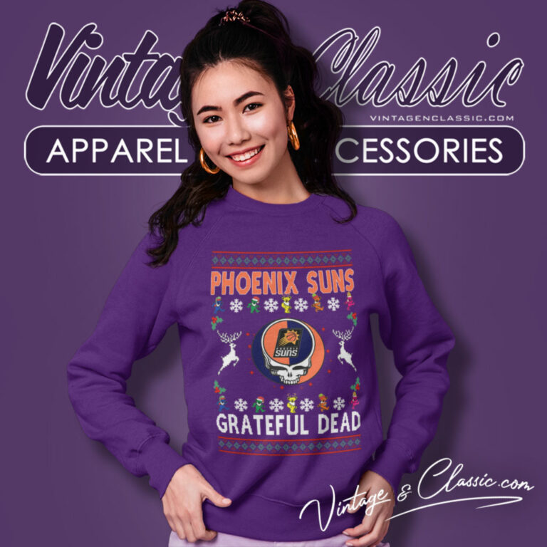 Phoenix Suns Grateful Dead Ugly Christmas Sweatshirt Phoenix Suns Grateful Dead Ugly Christmas Sweatshirt