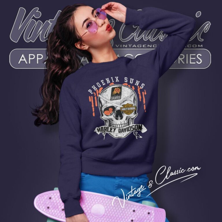 Phoenix Suns Harley Davidson Skull Sweatshirt Phoenix Suns Harley Davidson Skull Sweatshirt