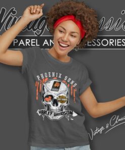 Phoenix Suns Harley Davidson Skull Women T Shirt