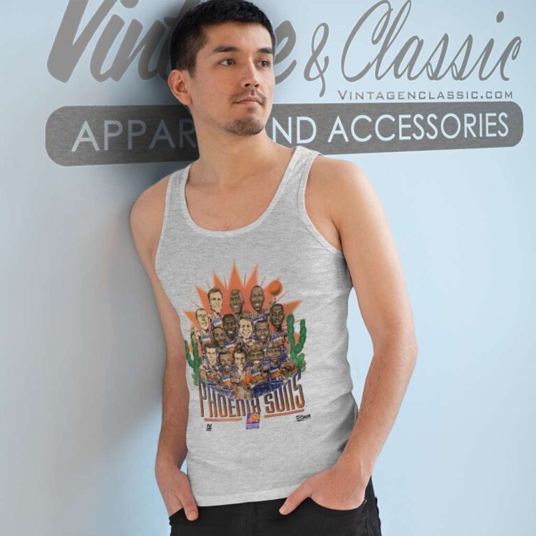 Phoenix Suns Shirt 1993 Caricature Rising Suns Tank Top Racerback 1 Phoenix Suns Shirt 1993 Caricature Rising Suns Tank Top Racerback 1