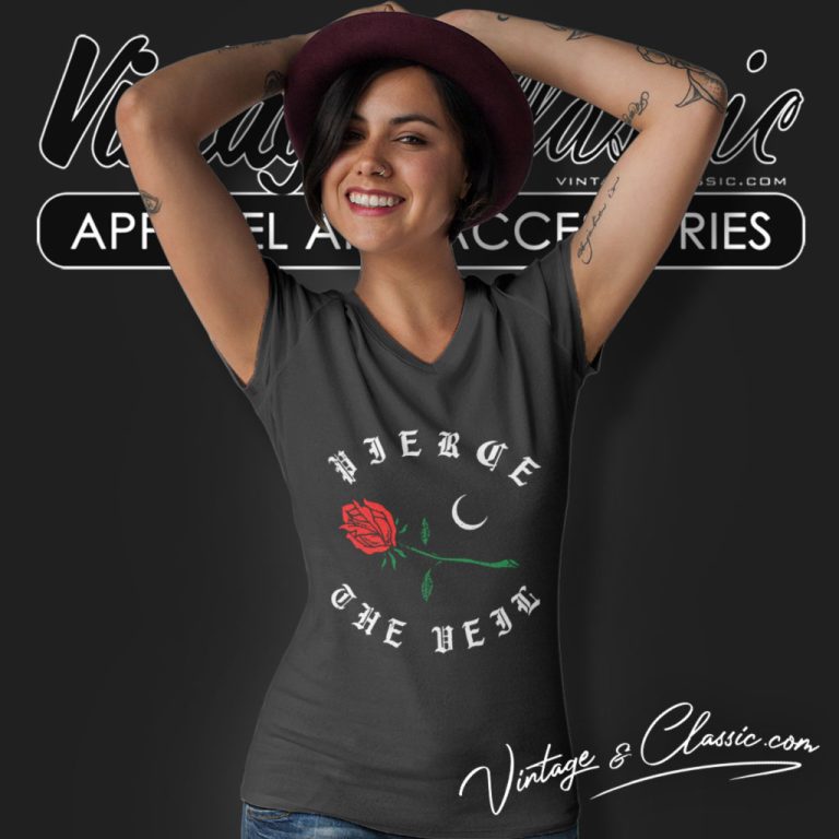Pierce The Veil Rose V Neck TShirt Pierce The Veil Rose V Neck TShirt