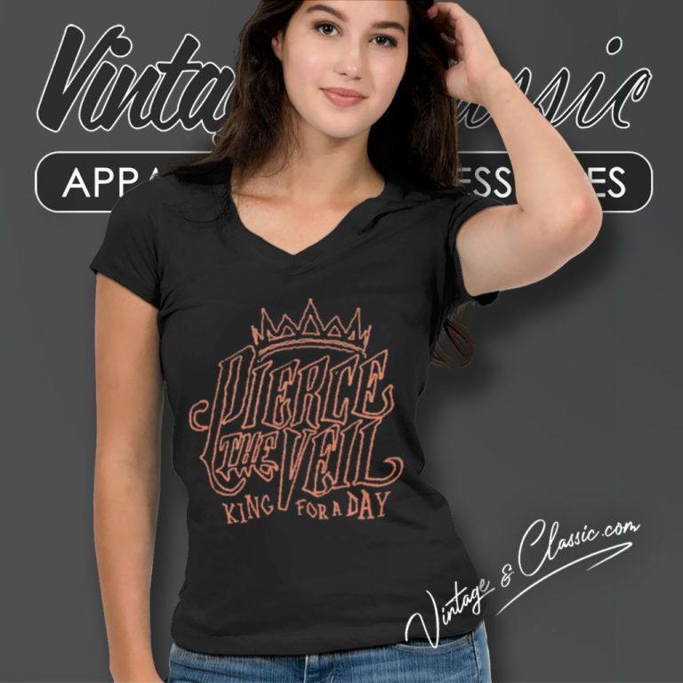 Pierce The Veil Scratch King V Neck TShirt Pierce The Veil Scratch King V Neck TShirt