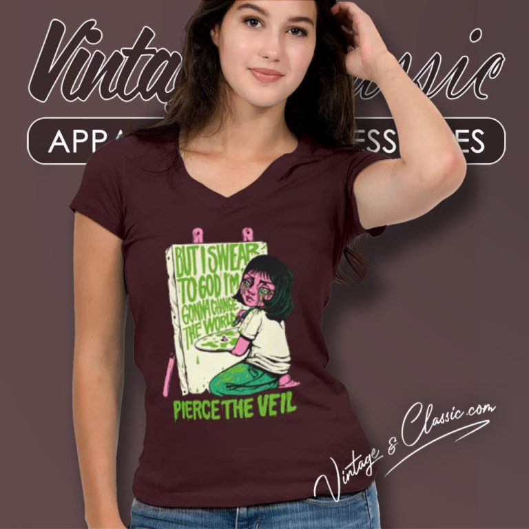 Pierce The Veil Shirt Change The World V Neck TShirt Pierce The Veil Shirt Change The World V Neck TShirt