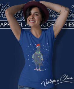 Pigeons Christmas Light Pigeon Breeder Christmas V Neck TShirt