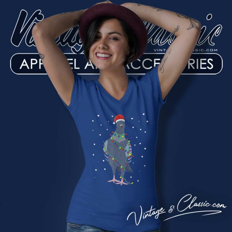 Pigeons Christmas Light Pigeon Breeder Christmas V Neck TShirt Pigeons Christmas Light Pigeon Breeder Christmas V Neck TShirt