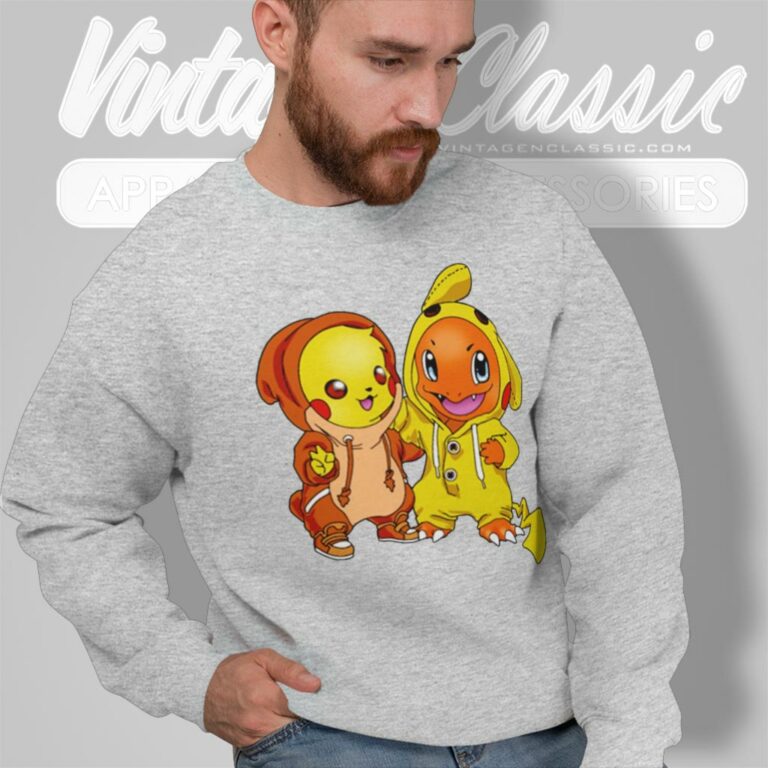 Pikachu And Charmander Best Friends Sweatshirt Pikachu And Charmander Best Friends Sweatshirt