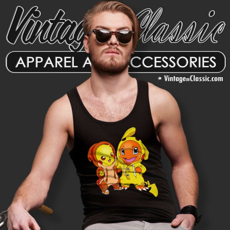Pikachu And Charmander Best Friends Tank Top Racerback Pikachu And Charmander Best Friends Tank Top Racerback