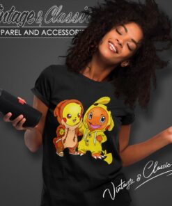Pikachu And Charmander Best Friends Women T Shirt