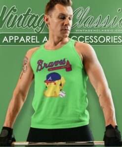 Pikachu Baseball Atlanta Braves Shirt 4 Pikachu Baseball Atlanta Braves Tank Top Racerback