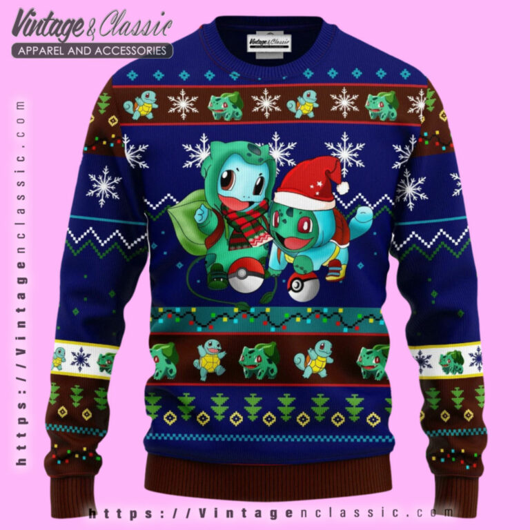 Pikachu Bulbasaur Squirtle Ugly Christmas Sweater Ugly Christmas Sweater Pikachu Bulbasaur Squirtle Ugly Christmas Sweater Ugly Christmas Sweater