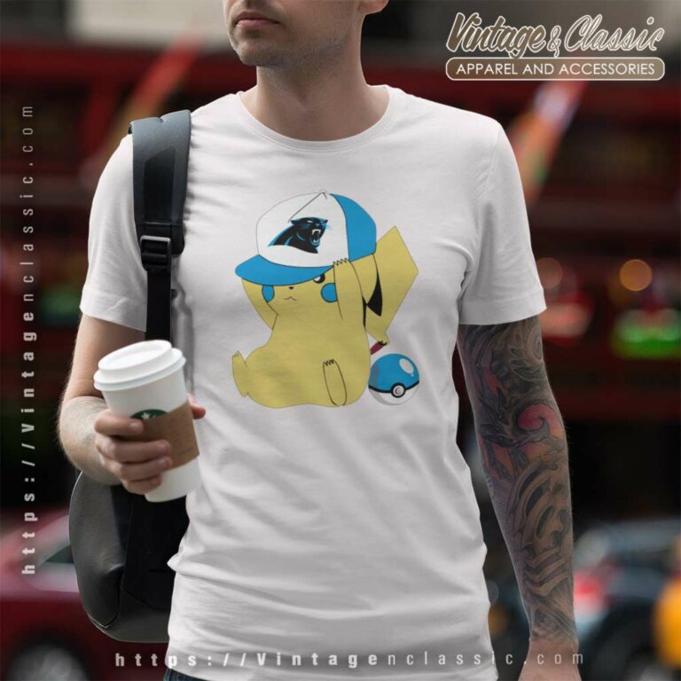 Pikachu Carolina Panthers Fans Nfl T Shirt Pikachu Carolina Panthers Fans Nfl T Shirt