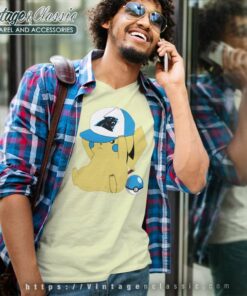 Pikachu Carolina Panthers Fans Nfl V Neck TShirt